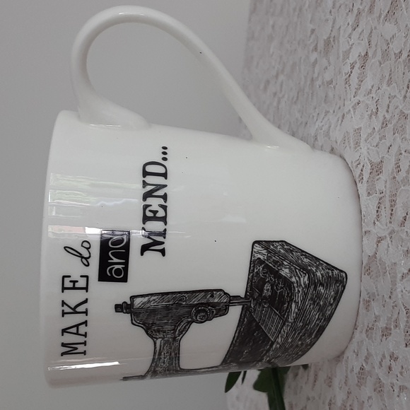 Queens by Churchill ABOUT TIME Sewing Machine Fine Bone China Cup 10 oz - Picture 2 of 7